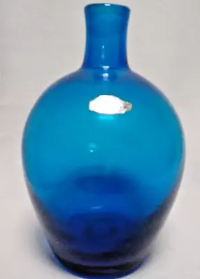 VINTAGE BLENKO GLASS 7321 DECANTER Turquoise Nickerson Design 1973 No Stopper • $39.99