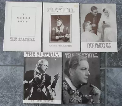 5 1930s Broadway Playbill Programs-Shakespeare-Barrymore-Vincent Price-NYC Ads • $15