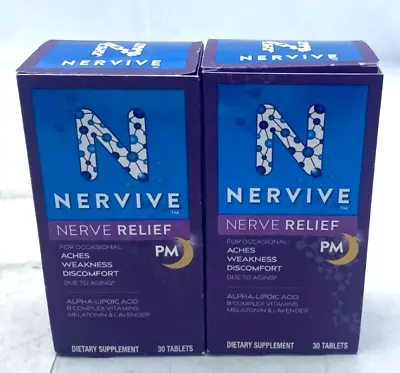 Nervive Nerve Relief PM For Aches Weakness & Discomfort EXP 01/2023+ Lot Of 2 • $14.49