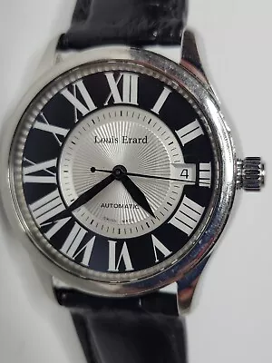 Louis Erard L'Esprit Du Temps Swiss Made Automatic Watch Men's Black Leather • $404.10