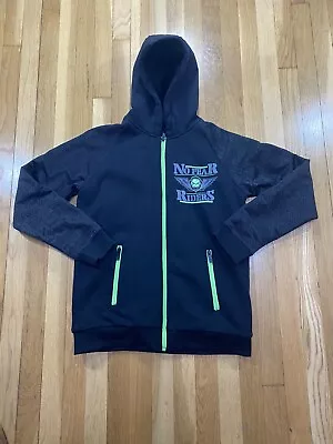 £20.41 • Buy No Fear Riders Jacket Hoodie Boys Size XLarge XL Black Faux Fur Lined Full Zip