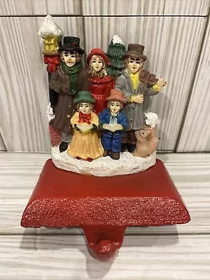 Vintage Christmas Carolers Cast Iron Stocking Hanger Holder • $15.98