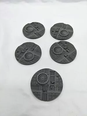 Lot Of (5) Sci-Fi Mech Construct Factory  Plastic Miniature Bases 2.5  • $17.99