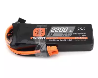 Spektrum 2200mah 3S 11.1v 30C Smart LiPo Battery With IC3 Connector • $64.99