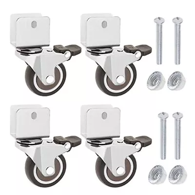 4PCS Swivel Castors With U-Shaped Bracket Caster With Brake For Furniture Flo... • $31.96