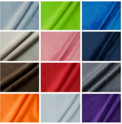 58/60  Minky Solid Fabric By The Yard - Various Colors • £12.54