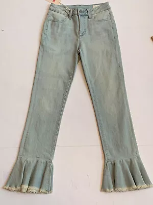 Vince Camuto Light Wash Denim Stretch Jeans High Rise Flare Blue Size 25/0 • $20.99