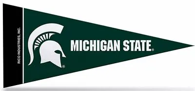 Michigan State Felt Mini Pennants 4  X 9  - Licensed By Rico - Made In USA • $2.99
