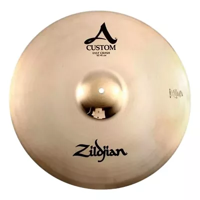 Zildjian A Custom Fast Crash Brilliant 18  Bright Airy Short Decay Cymbal PT • $649