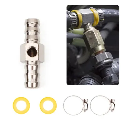 1/8-27 NPT 3/8  Fuel Line Fuel Pipe Pressure T-fitting Gauge Sensor Adapter Iron • $9.99