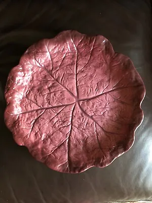 Williams Sonoma Barbara Eigen Farm Stand 12.5” Cabbage Leaf Platter Plate Trivet • $24.99