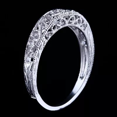 Sterling Silver 925 Vintage Antique Engagement Wedding Jewelry Fine Ring Band • $47