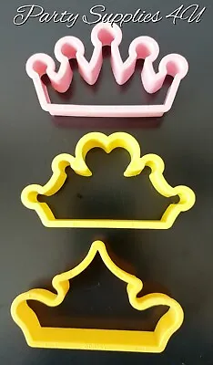 Disney Princess Tiaras Plastic Cutters/Biscuit/cookie/baking/Sandwich/Girl/Party • £6.99