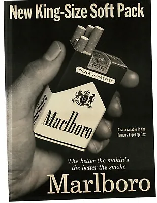 1959 Marlboro Cigarettes King-Size Soft Pack Vintage Print Ad • $8.95