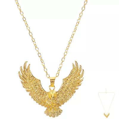 Mens Jewelry Charm Male Chain Eagle Necklace Eagle Pendant Necklace Decorative • $8.35