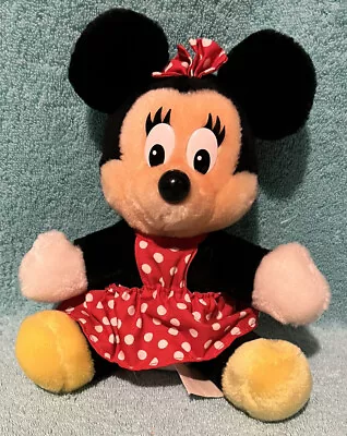 Vtg 1990s Disneyland Walt Disney World Plush Toy Minnie Mouse 8” Hard Nose READ • $7.99
