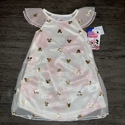 Disney Minnie Mouse Toddler Girl's Valentine's Day Foil Hearts Nightgown Gown • $19.99