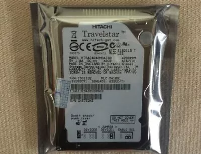 40GB IDE Hitachi HTS424040M9AT00 2.5  9.5MM Drive HDD • £34.51