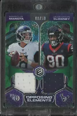 2019 Panini Elements MARCUS MARIOTA JADEVEON CLOWNEY Dual Relic /50 JA205 • $1.99