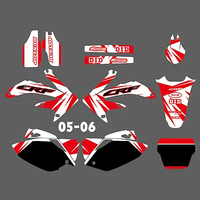 Team Graphics Backgrounds Decals Stickers For Honda CRF450R 2005-2006 Crf 450r • $54.99