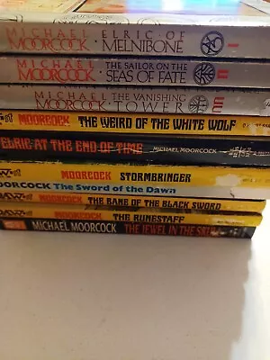 MICHAEL MOORCOCK Elric Saga Stormbringer Vintage Paperback Book Lot Of 10 • $109.99
