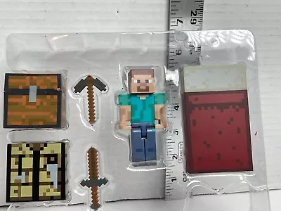 Overworld Survival Pack Minecraft Series 2 Steve Figure Bed Chest New Loose 2014 • $14.99