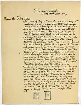 Maxfield Parrish / Autograph Letter Signed To Mr Thompson August 15 1899 • $4025