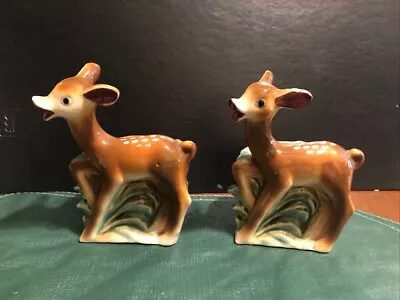 Vintage Japan Pair Of Deer Doe Planters - Cute! • $24.99