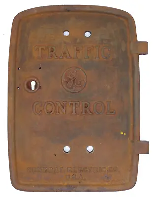 Vintage GE Traffic Control Light Signal Lense Box Door Only Cast Man Cave • $149.99