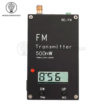 76-108MHz 2000m FM Stereo Transmitter /LCD Digital Display USB Type C 0.5W 500mW • $34.99