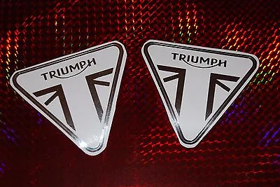 Triumph Chrome Motorcycle Helmet Bumper Sticker. ST Street Speed Triple 675 1050 • $5.55