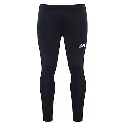 New Balance Black Logo Mens Reflective Accelerate Baselayer Leggings MP01176 BM • £23.99