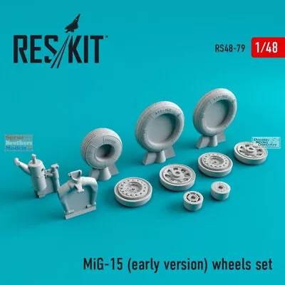 RESRS480079 1:48 ResKit MiG-15 Fagot Early Wheels Set • $17.64