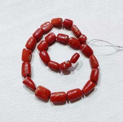 Red Coral Natural Italian Beads Sea Coral Beads Loose Gemstone Red Coral Beads • $85.97