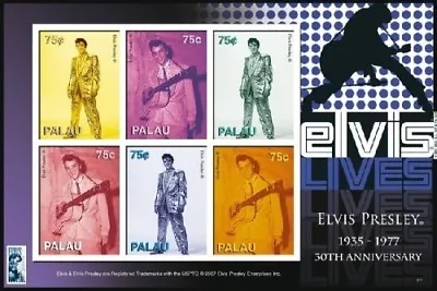 Palau - 2007 ELVIS PRESLEY 30TH ANNIVERSARY SHEET  OF 6 STAMPS MNH • $11.11