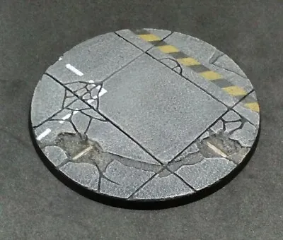 100mm Resin Base Concrete Urban Industrial For Warhammer 40000 40k (unpainted) • £4.99