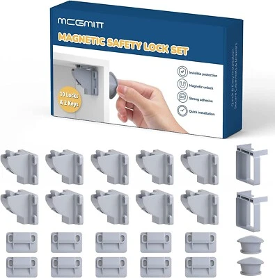 £12.99 • Buy Magnetic Child Safety Proof Cupboard Locks Invisible With Keys (10 Or 16 Locks)