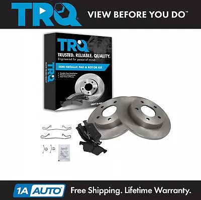 TRQ Brake Pad & Rotor Kit Posi Metallic Rear For 06-13 Mazda 3 2.0L • $74.95