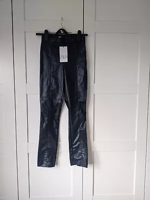 Zara New With Tags Faux Leather Trousers Size Xs • £5