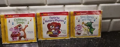 BABY GENIUS Lot Of 3 CDs  Children's Songs Sing Dance Play Nursery Rhymes Bba7 • $13.86