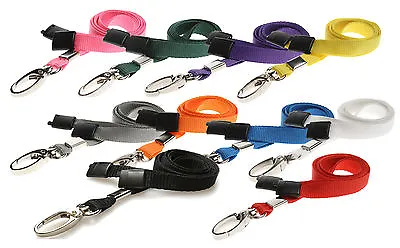 Lanyard Neck StrapStrong Metal Lobster Clip For Card Pass Holder PICK A COLOUR! • £3