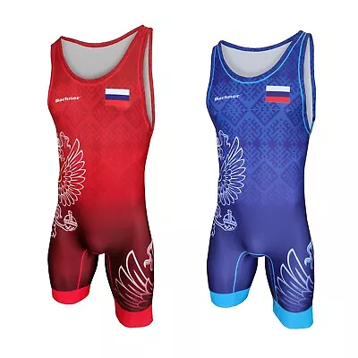 Men's RUSSIA Wrestling Singlet Suit Berkner UWW Representative • $59.99