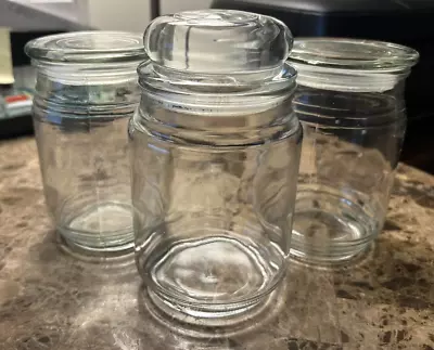 Empty Glass Candle Jar W/ Glass Lid Candle Making Crafting 17 Oz - LOT Of 3 • $21.50