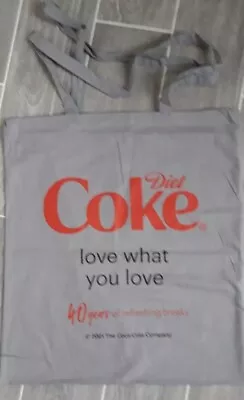 £2.99 • Buy New & Official DIET COKE 40th Anniversary Branded Cloth Tote Bag - Coca Cola