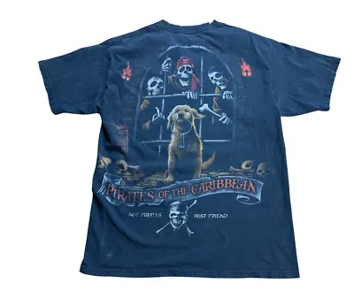 Disney Pirates Of The Caribbean Movie Ride Promo Prison Dog Keys T-shirt Small • $21