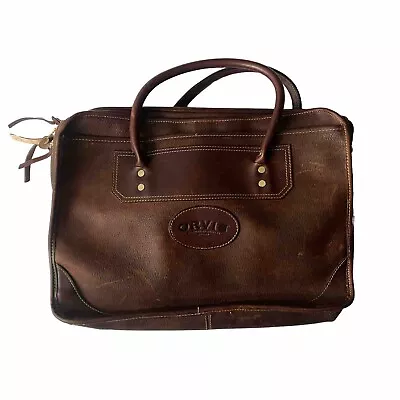 Vintage Orvis Leather Gokey Briefcase Thick Bull Hide Leather Amazing Quality • $149.95