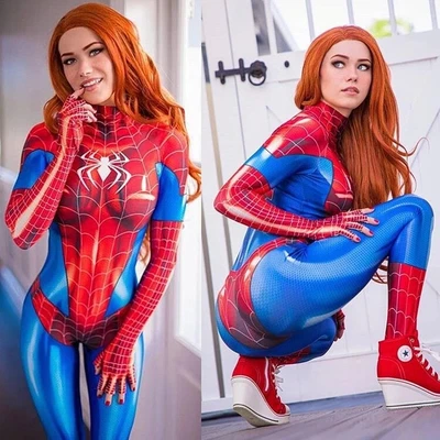 £9.99 • Buy Women Spiderman Cosplay Superhero Sexy Jumpsuit Costume Girl Outfit Show Gift