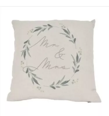 Mr & Mrs Cushion 35cm Love Story Wedding Gift • £8.99