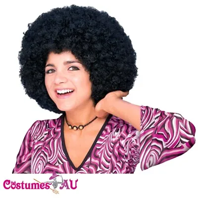 Afro Black 60s 70s Disco Pimp Hippie Costume Wig Men Women Wigs Costume • $18.99