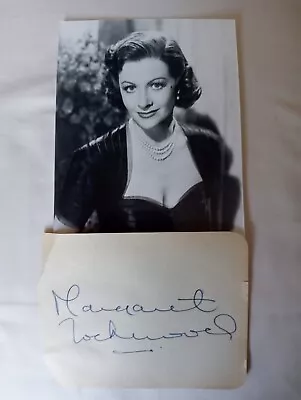 Margaret Lockwood Original Signed Autograph Page And Photo/ Blue Ink • £3.99